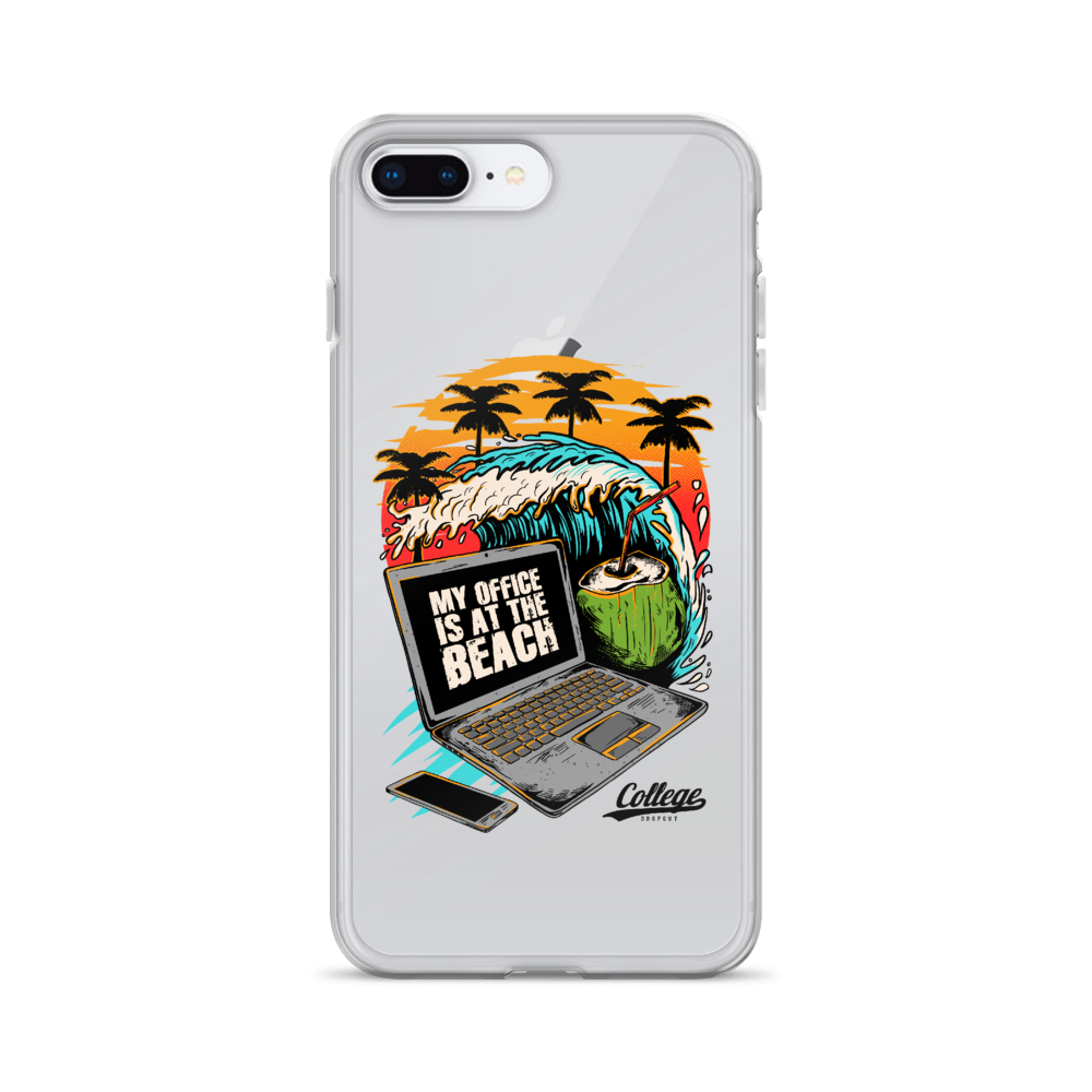 Office At The Beach iPhone Case - Clear