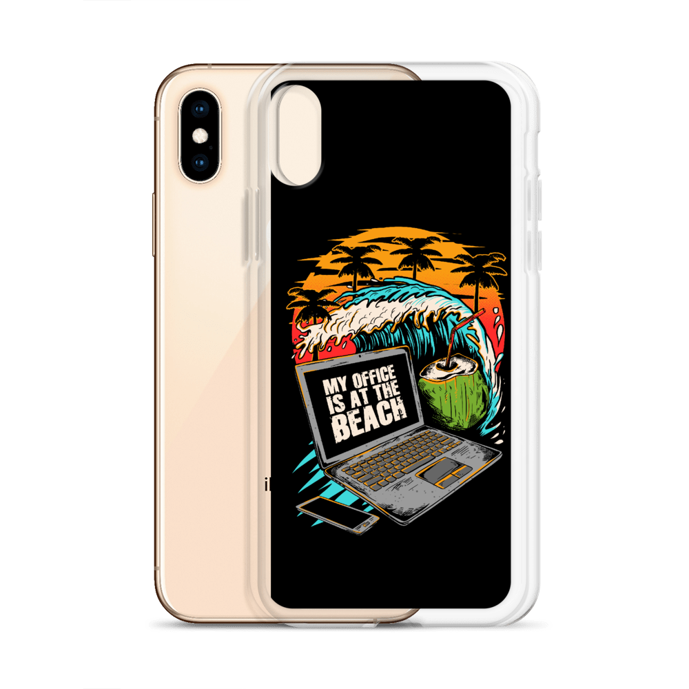 Office At The Beach iPhone Case - Black