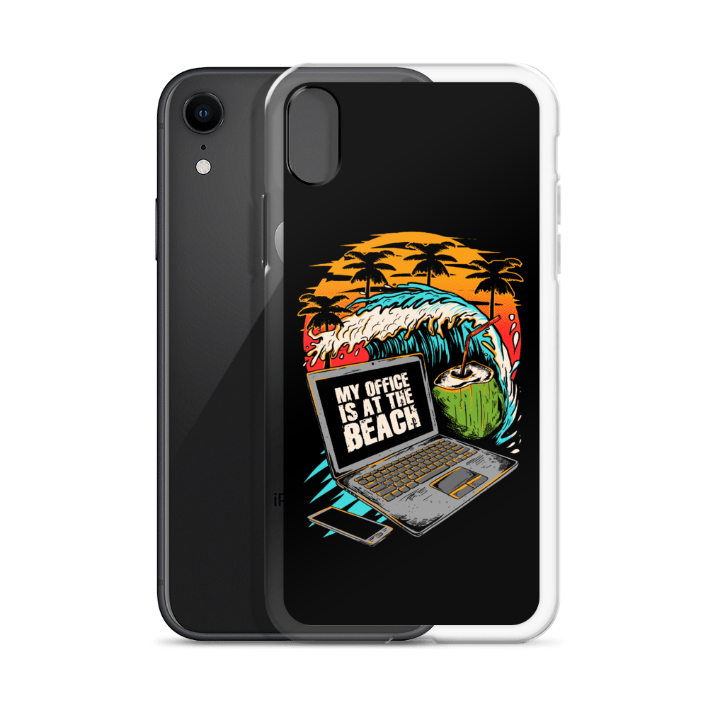 Office At The Beach iPhone Case - Black