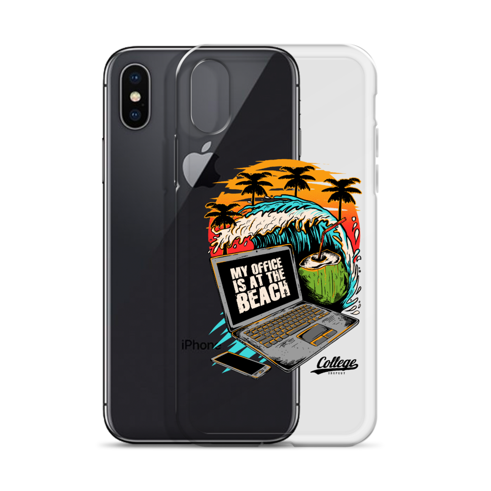 Office At The Beach iPhone Case - Clear